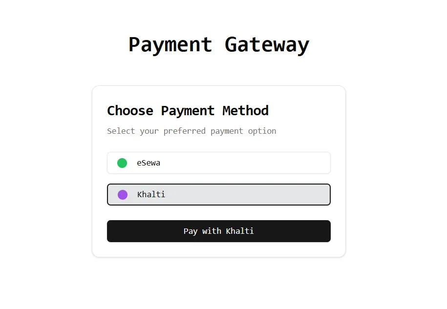 Cover image for Integrating eSewa and Khalti Payment Gateways in Next.js 14 with API Routes